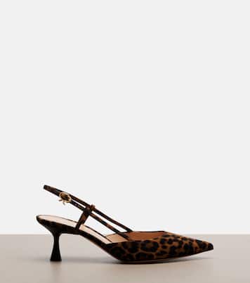 Slingback-Pumps Ascent aus Veloursleder | Gianvito Rossi