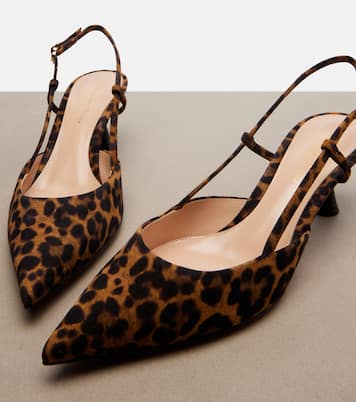Slingback-Pumps Ascent aus Veloursleder | Gianvito Rossi