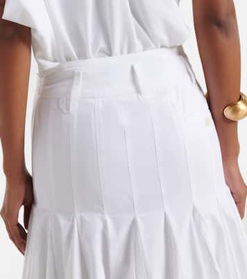 Agave cotton poplin midi skirt | Jacquemus
