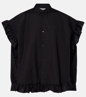 Bluse aus Baumwolle mit Rüschen | Noir Kei Ninomiya