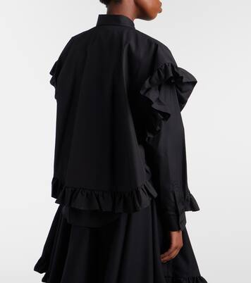 Bluse aus Baumwolle mit Rüschen | Noir Kei Ninomiya