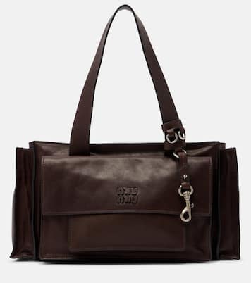 Utilitaire leather shoulder bag | Miu Miu