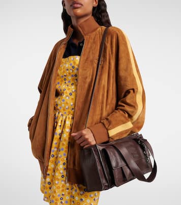 Utilitaire leather shoulder bag | Miu Miu