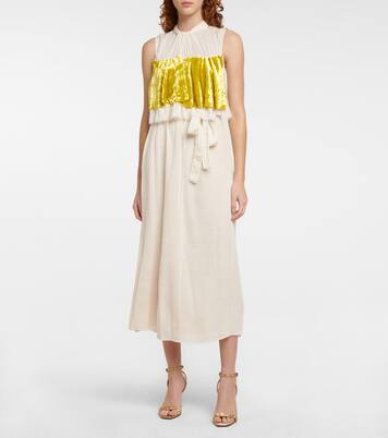 Silk-toile midi dress | Prada