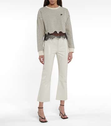 High-Rise-Hose Franky aus Leder | J Brand