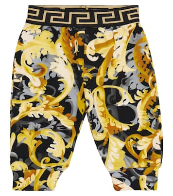 Baby Baroccoflage cotton sweatpants | Versace Kids