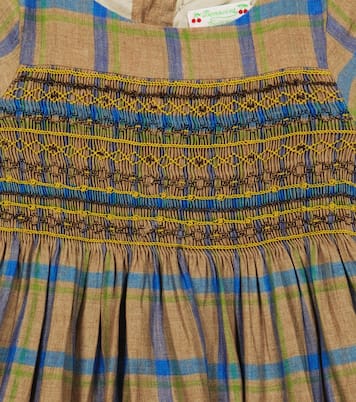 Robe Duchesse en lin à carreaux | Bonpoint