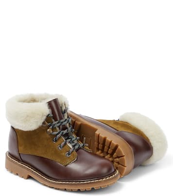 Henri shearling-lined leather boots | Bonpoint