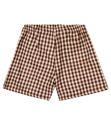 Alastar checked wool shorts | Caramel