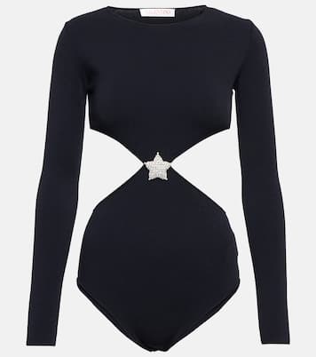 Embellished cut-out bodysuit | Valentino