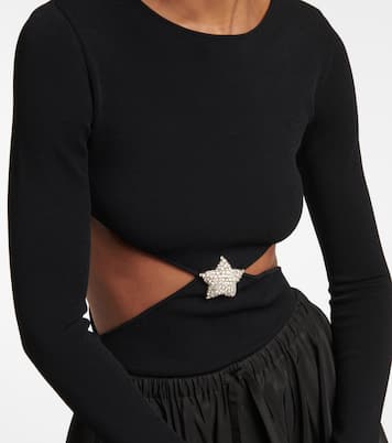 Embellished cut-out bodysuit | Valentino