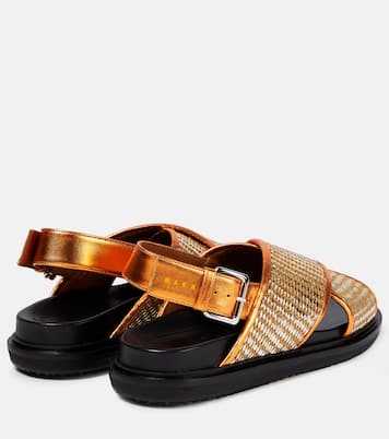 Fussbett leather-trimmed sandals | Marni