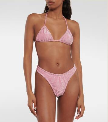 Haut de bikini triangle Guia en lurex | Reina Olga