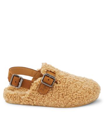Leather-trimmed slippers | Il Gufo