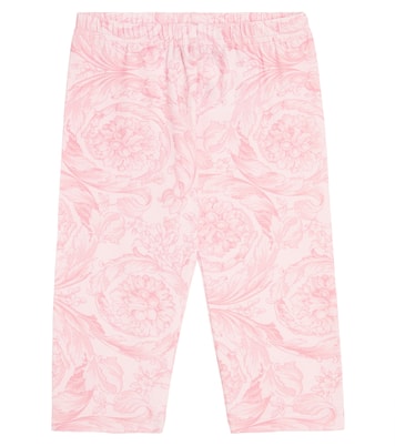 Baby Barocco cotton-blend leggings | Versace Kids