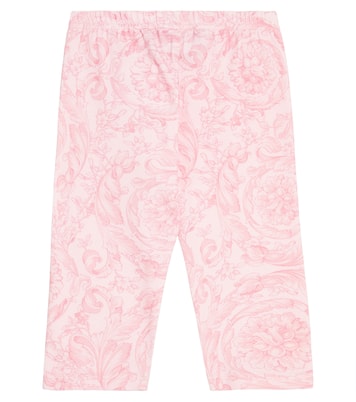 Baby Barocco cotton-blend leggings | Versace Kids