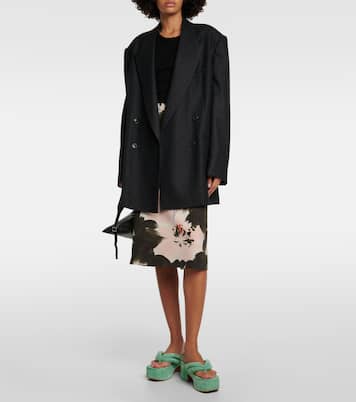 Plateausandalen aus Veloursleder | Dries Van Noten