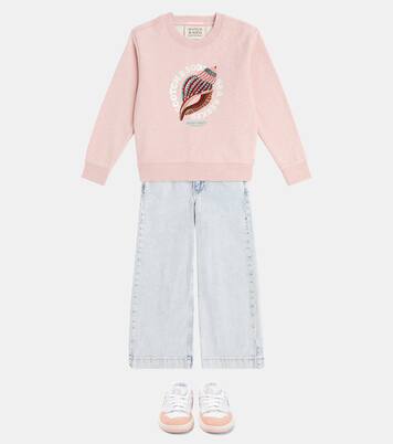 Embroidered cotton sweatshirt | Scotch & Soda Kids