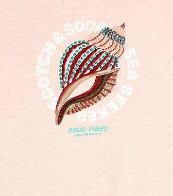 Embroidered cotton sweatshirt | Scotch & Soda Kids