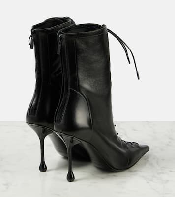 Scarlett 95 leather lace-up boots | Jimmy Choo