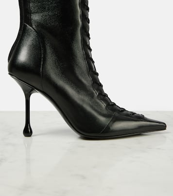 Scarlett 95 leather lace-up boots | Jimmy Choo