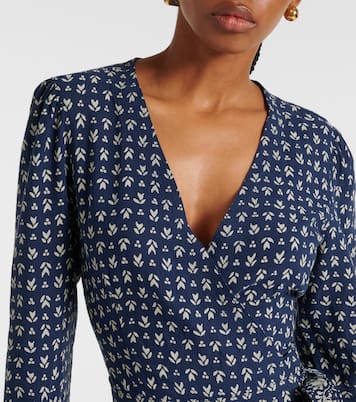 Robe portefeuille en coton à fleurs | Polo Ralph Lauren