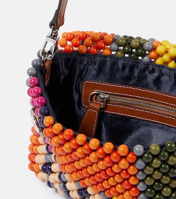 حقيبة كتف مزينة بالخرز Timmy Small | Staud