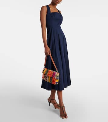 حقيبة كتف مزينة بالخرز Timmy Small | Staud