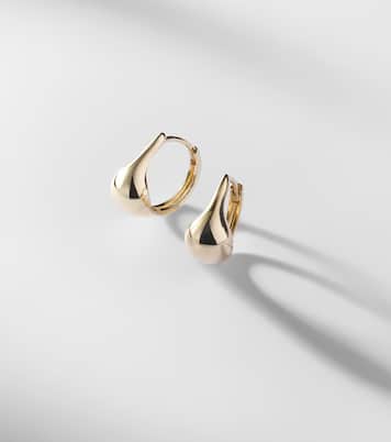 Pendientes de aro Droplet de oro de 10 ct | Stone and Strand