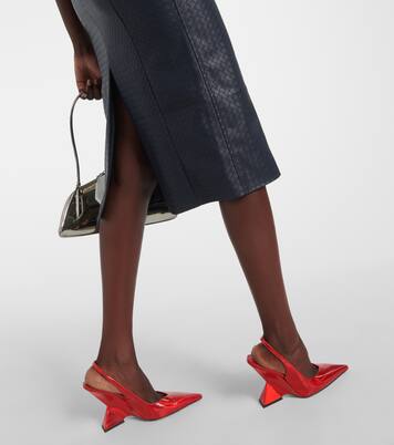 Strapless faux leather midi dress | Rotate