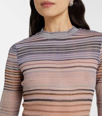 Printed sheer tulle top | Susan Fang
