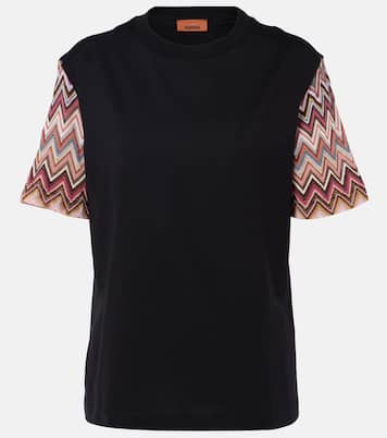 T-Shirt aus Baumwolle mit Häkelstrick | Missoni