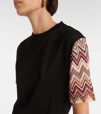 T-Shirt aus Baumwolle mit Häkelstrick | Missoni