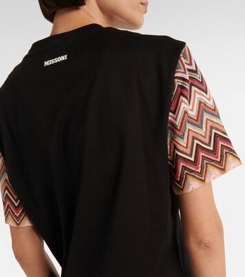 T-Shirt aus Baumwolle mit Häkelstrick | Missoni