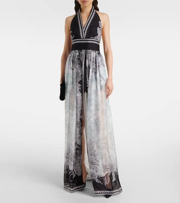 Abito lungo in chiffon di seta | Elie Saab