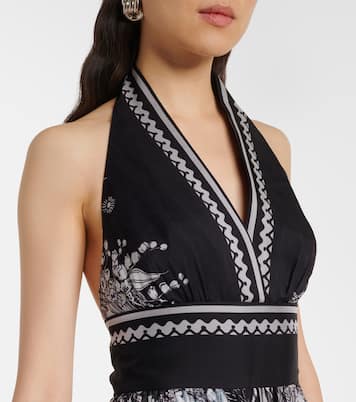 Abito lungo in chiffon di seta | Elie Saab