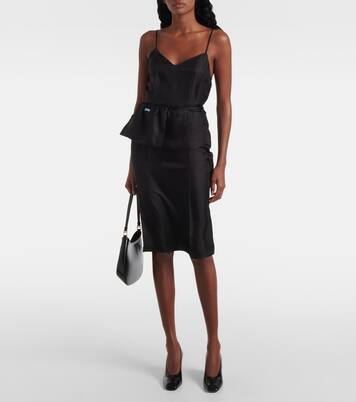 Silk twill slip dress | Prada
