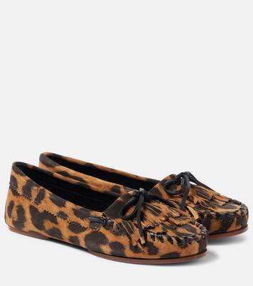 Bedruckte Loafers Indie aus Veloursleder | Paris Texas