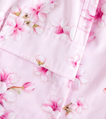 Shorts en popelín de algodón floral | Monnalisa