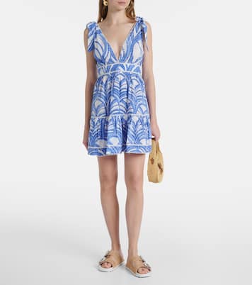 Robe Cara imprimée en coton | Poupette St Barth