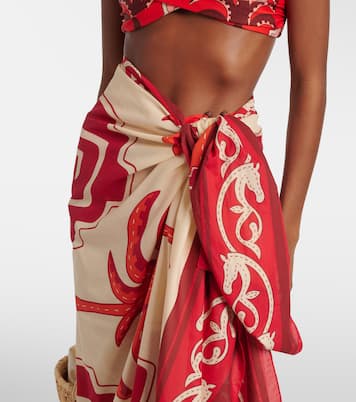 Bedruckter Pareo aus Baumwolle | Johanna Ortiz