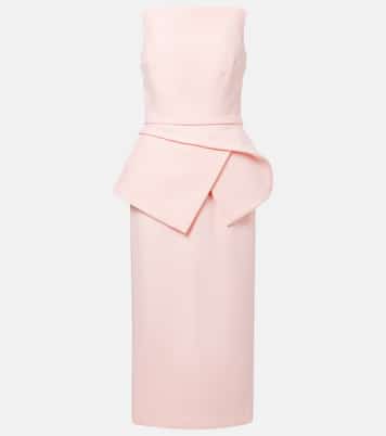 Belted crêpe midi dress | Safiyaa