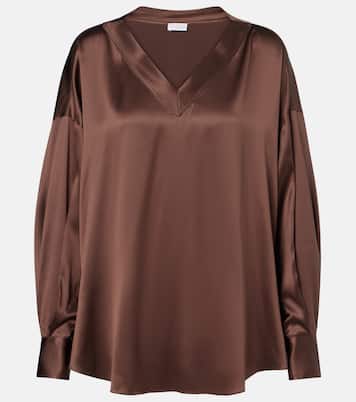 Silk satin blouse | Brunello Cucinelli
