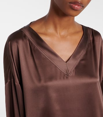 Silk satin blouse | Brunello Cucinelli