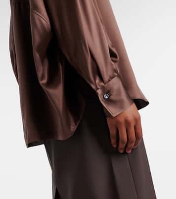 Silk satin blouse | Brunello Cucinelli