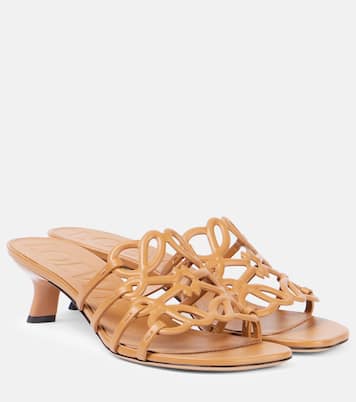 Paula's Ibiza Petal Anagram leather mules | Loewe