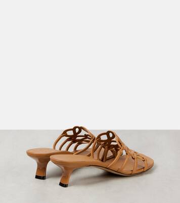 Paula's Ibiza Petal Anagram leather mules | Loewe