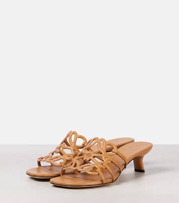 Paula's Ibiza Petal Anagram leather mules | Loewe