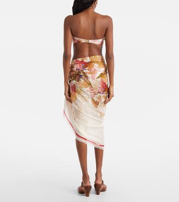 Printed cotton beach cover-up | Zimmermann