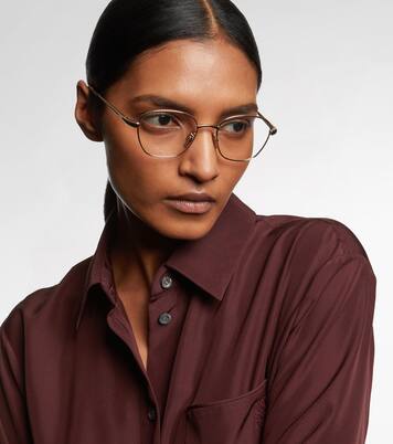 Slim square metal glasses | Loewe